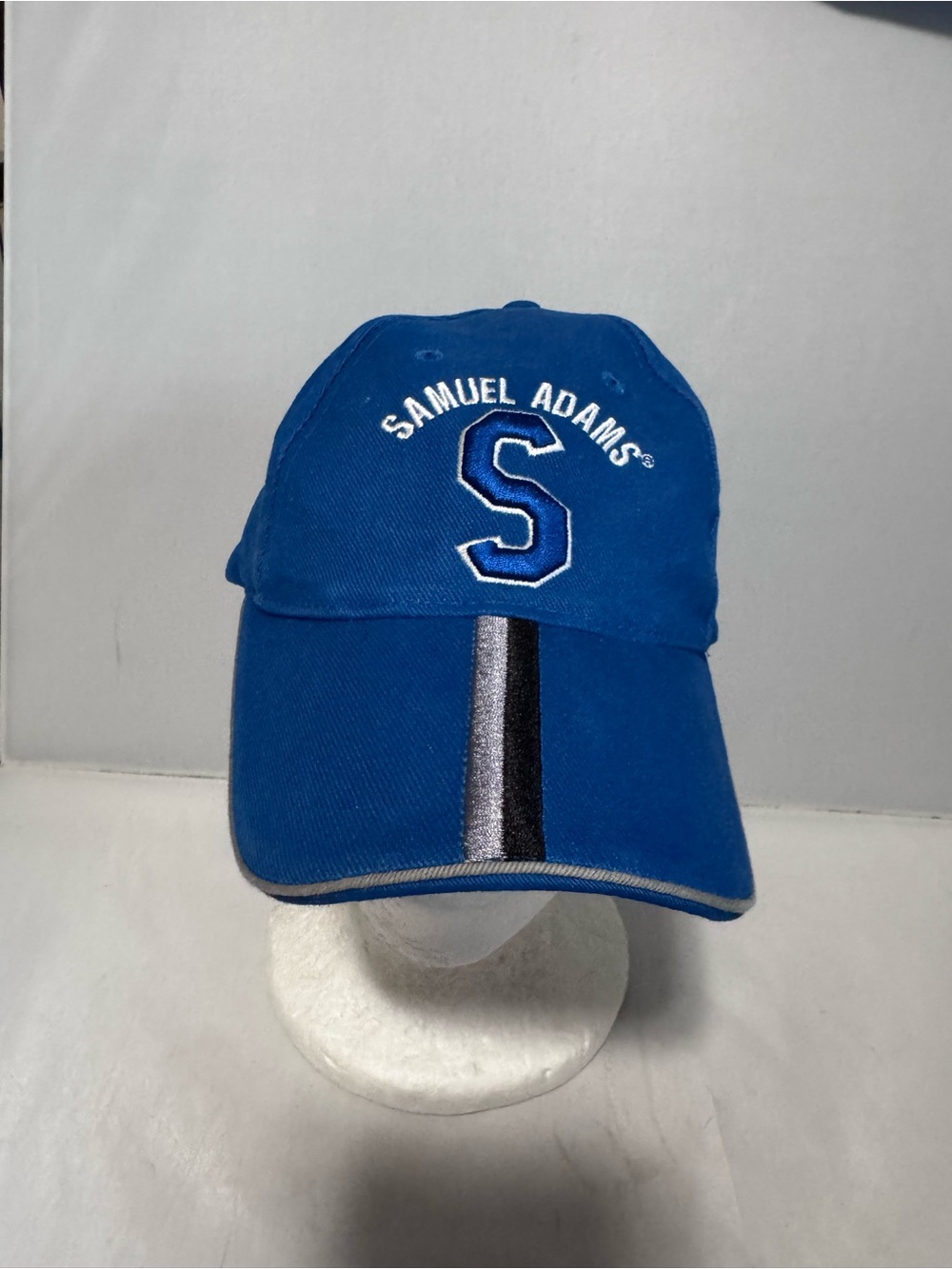 Samuel Adams Hat Blue Baseball Cap Adj. Hook & Loop 100% cotton